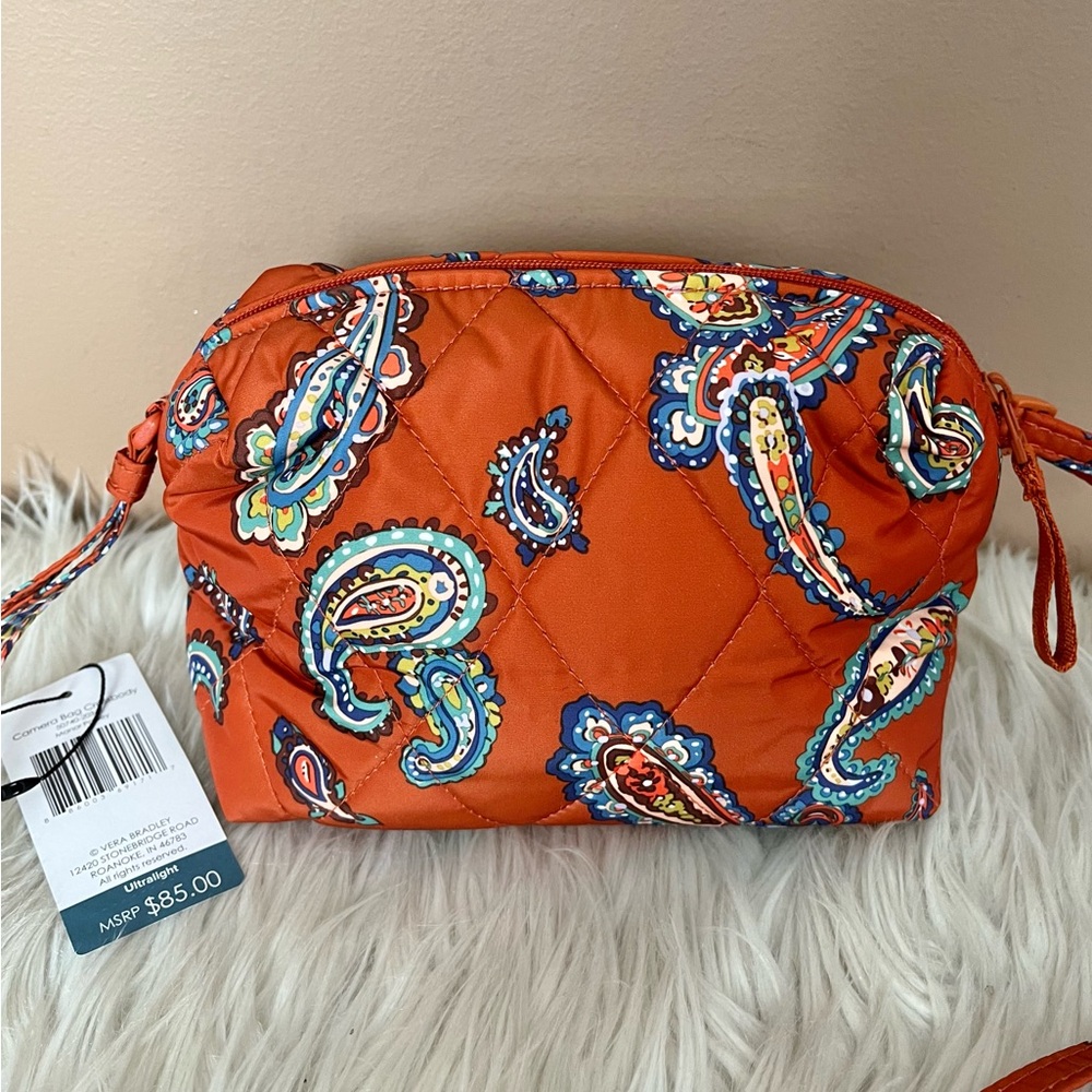 {Vera Bradley} Camera Bag Crossbody in Ultralight Manor Paisley - NWT - Picture 2 of 9